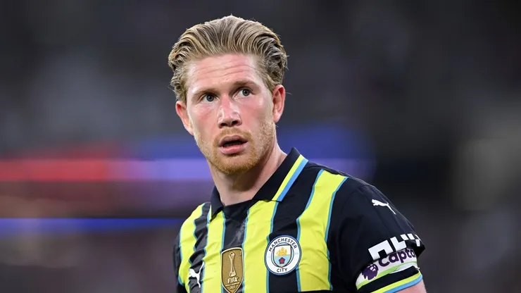 Kevin De Bruyne of Manchester City during the Premier League match between West Ham United FC and Manchester City FC at London Stadium on August 31, 2024 in London, England.