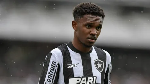 Jeffinho jogador do Botafogo durante partida contra o Sampaio Correa no estadio Engenhao pelo campeonato Carioca 2024.