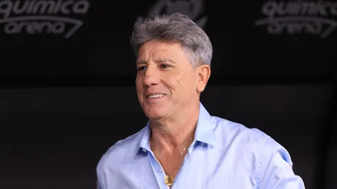 Renato Portaluppi, técnico do Grêmio, durante partida contra o Corinthians, pelo Campeonato Brasileiro.