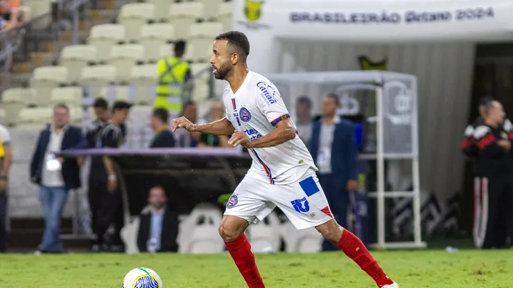 Caio Alexandre jogador do Bahia durante partida contra o Fortaleza no estadio Arena Castelao pelo campeonato Brasileiro A 2024. Foto: Baggio Rodrigues/AGIF