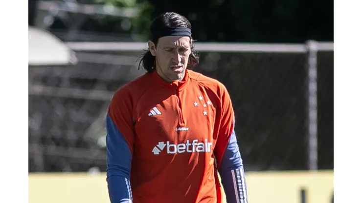 Cássio durante os treinamentos do Cruzeiro