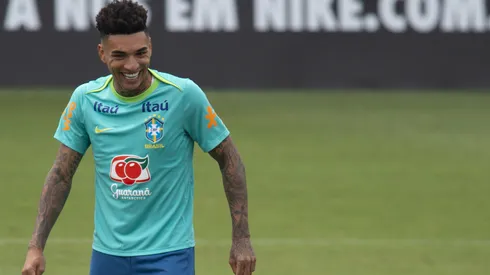 Igor Jesus treinando na Seleção Brasileira