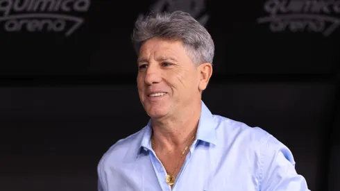 Renato Portaluppi, técnico do Grêmio, durante partida contra o Corinthians, pelo Campeonato Brasileiro.