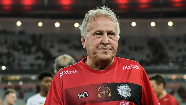 Zico, ídolo do Flamengo, em partida do Jogo das Estrelas, em 2022.