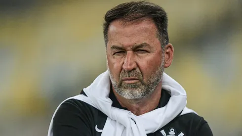 Augusto Melo, presidente do Corinthians, durante partida contra o Flamengo, no Maracanã, pela Copa do Brasil.