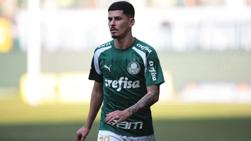 Rômulo jogador do Palmeiras durante aquecimento antes da partida contra o Sao Paulo no estadio Arena Allianz Parque pelo campeonato Brasileiro A 2024.