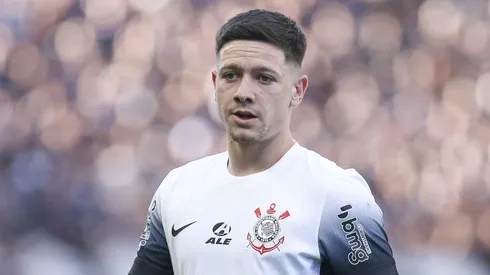 SAO PAULO, BRAZIL - AUGUST 4: Rodrigo Garro of Corinthians reacts during the match between Corinthians and Juventude at Neo Quimica Arena on August 4, 2024 in Sao Paulo, Brazil. (Photo by Ricardo Moreira/Getty Images)