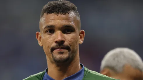 Ze Ivaldo jogador do Cruzeiro durante aquecimento antes da partida contra o Libertad no estadio Mineirao pelo campeonato Copa Sul-Americana 2024.