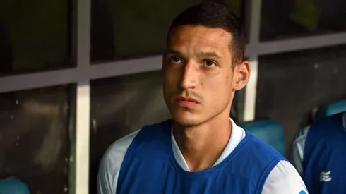 Gabriel Xavier, jogador do Bahia durante partida contra o Santos no estadio Arena Fonte Nova pelo campeonato Brasileiro A 2023.
