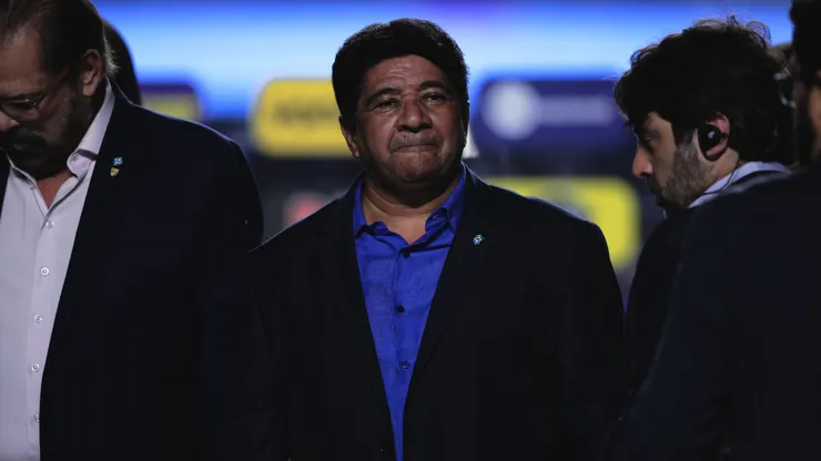 Ednaldo Rodrigues presidente da CBF durante premiação após jogo de São Paulo contra o Flamengo no estádio Morumbi pelo campeonato Copa do Brasil 2023. Foto: Ettore Chiereguini/AGIF