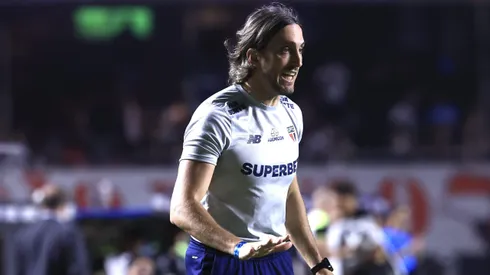 Luis Zubeldía, técnico do São Paulo, durante partida contra o Botafogo, pela Copa Libertadores.