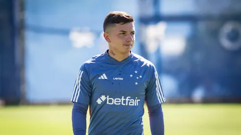 Alvaro Barreal jogador do Cruzeiro durante treino no Centro de Treinamento CT Toca II.