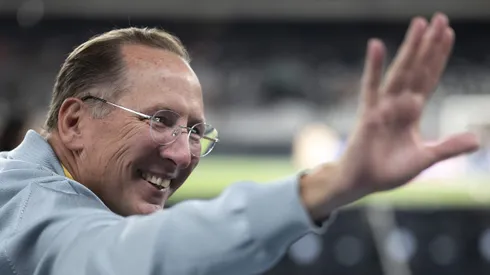 John Textor, dono da SAF do Botafogo, antes da partida contra o Sao Paulo, pela Copa Libertadores.