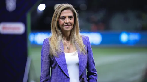 Leila Pereira, presidente do Palmeiras, antes de partida contra o Botafogo, pelo Brasileirão Betano.