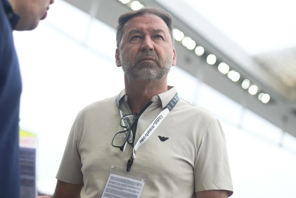 Augusto Melo presidente do Corinthians durante partida do Futebol da Esperanca, na Neo Quimica Arena, neste domingo (13). Foto: Reinaldo Campos/AGIF Foto: Reinaldo Campos/AGIF