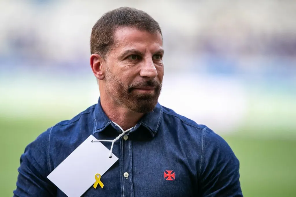 Pedrinho presidente do Vasco durante partida contra o Cruzeiro no estadio Mineirao pelo campeonato Brasileiro A 2024. Foto: Fernando Moreno/AGIF