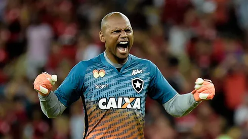 Jefferson, ex-jogador do Botafogo, durante partida contra o Flamengo, pelo Campeonato Carioca de 2018.
