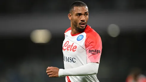 Juan Jesus of SSC Napoli during the Coppa Italia match between SSC Napoli and US Cremonese at Stadio Diego Armando Maradona on January 17, 2023 in Naples, Italy.