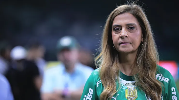 Leila Pereira presidente do Palmeiras durante partida contra o Vasco no estádio Arena Allianz Parque pelo campeonato Brasileiro A 2024. Foto: Ettore Chiereguini/AGIF