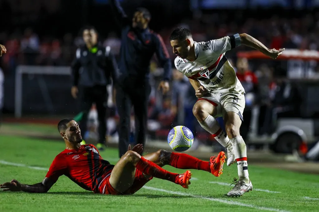 Calleri, jogador do São Paulo, é o grande ‘sonho’ de Landim no Flamengo. Foto: Marco Miatelo/AGIF