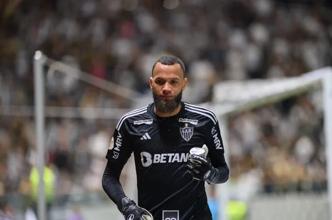 Everson, goleiro do Atletico-MG, durante partida contra o Cuiabá (Foto: Alessandra Torres/AGIF)
