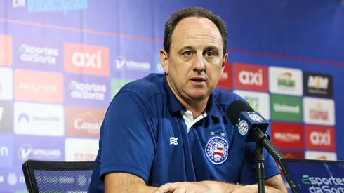 Rogério Ceni em entrevista coletiva após derrota para o Palmeiras (Imagem: Divulgação/EC Bahia)
