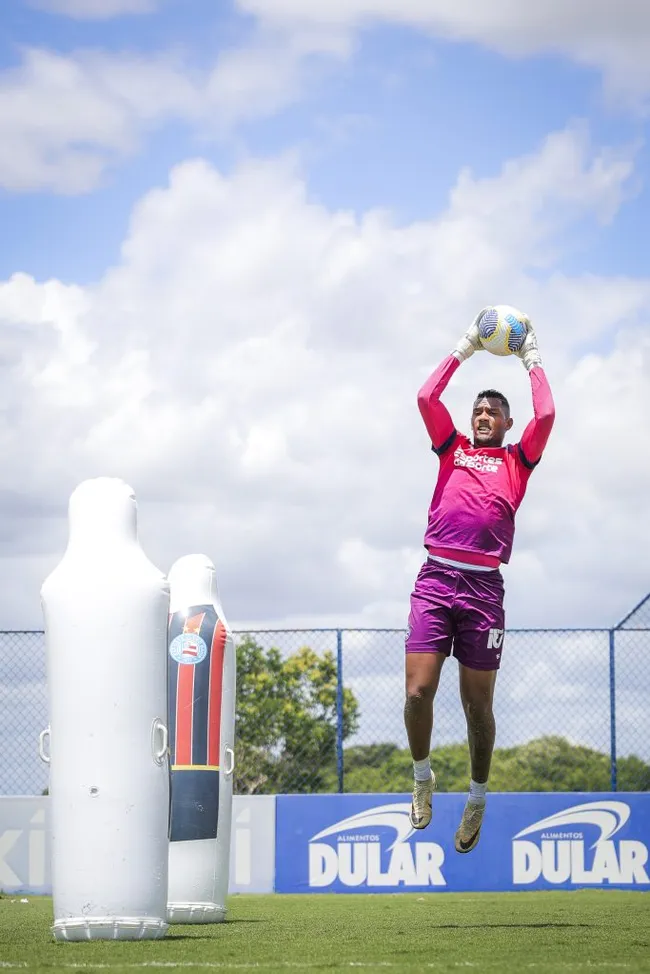 Adriel, goleiro do Bahia, em treino (Imagem: Divulgação/EC Bahia)
