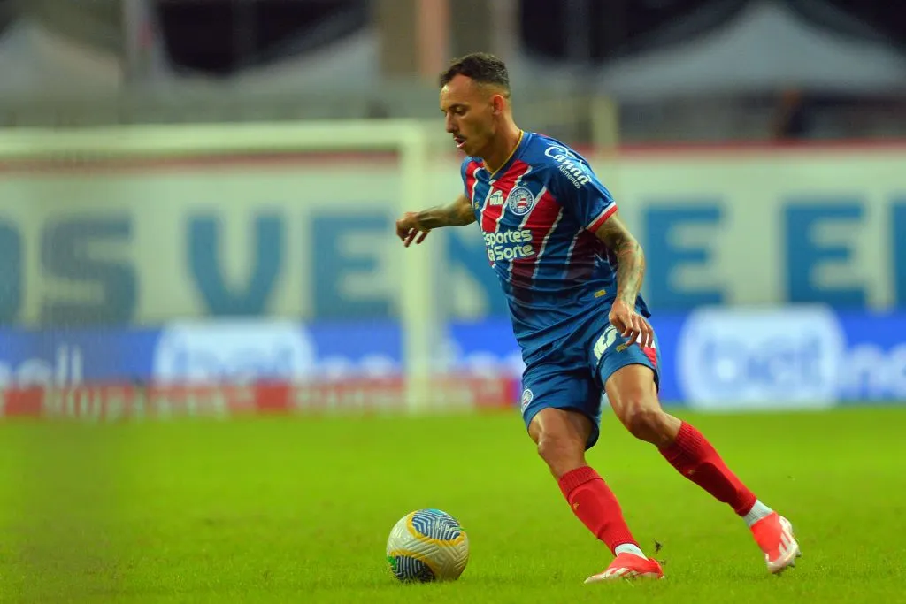 Iago Borduchi, jogador do Bahia, durante partida contra o Corinthians (Foto: Walmir Cirne/AGIF)