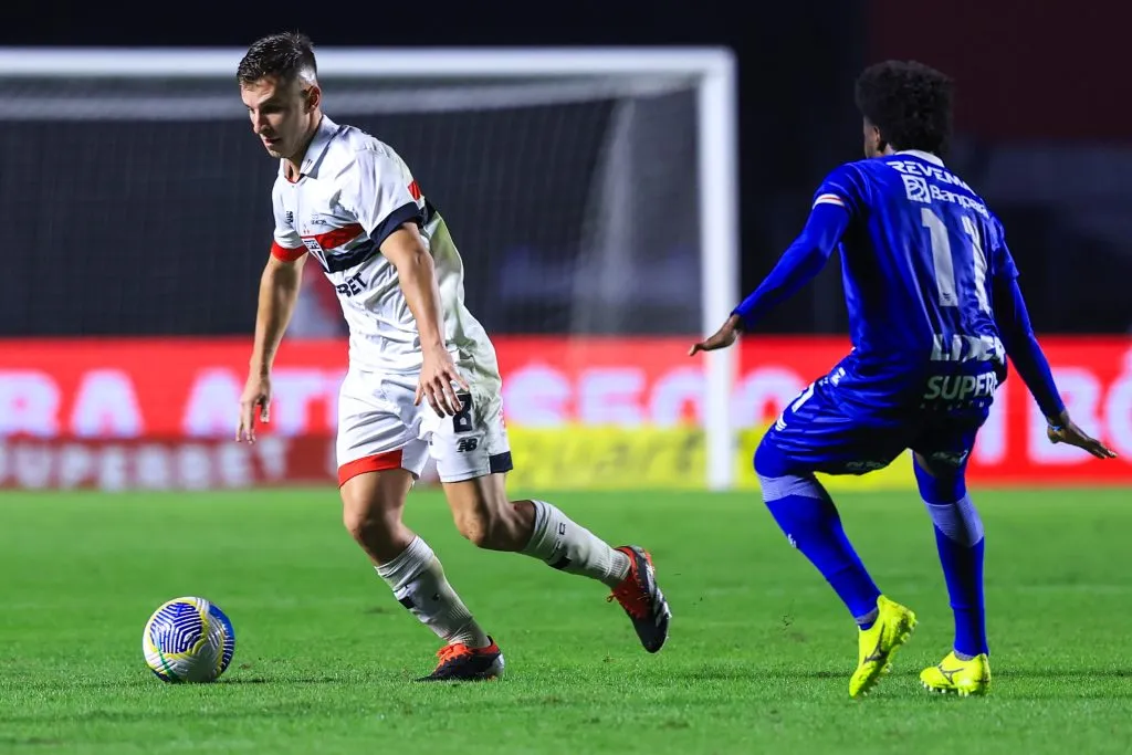Galoppo jogador do São Paulo durante partida contra o Águia de Marabá no estádio Morumbi pelo campeonato Copa Do Brasil 2024. Foto: Marcello Zambrana/AGIF