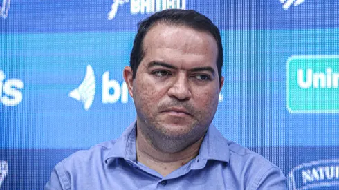 Marcelo Paz, CEO do Fortaleza, durante coletiva de imprensa.