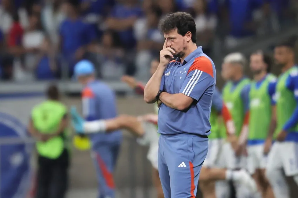 Fernando Diniz durante partida contra o Criciúma no Campeonato Brasileiro A 2024. Foto: Gilson Lobo/AGIF