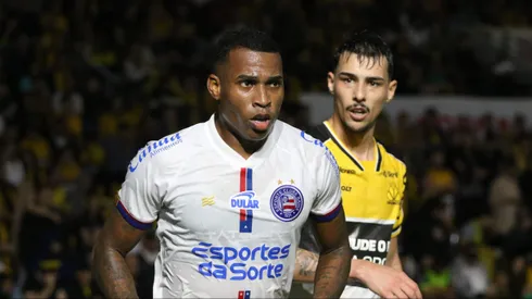 Jean Lucas, jogador do Bahia, durante partida contra o Criciúma (Foto: Leonardo Hubbe/AGIF)