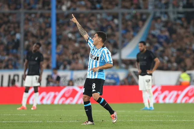Juan Quintero comemorando gol contra o Corinthian – (Photo by Daniel Jayo/Getty Images)