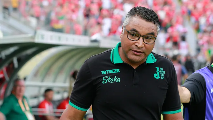 Roger Machado jogador do Juventude durante partida contra o Internacional no estadio Alfredo Jaconi pelo campeonato Gaucho 2024.