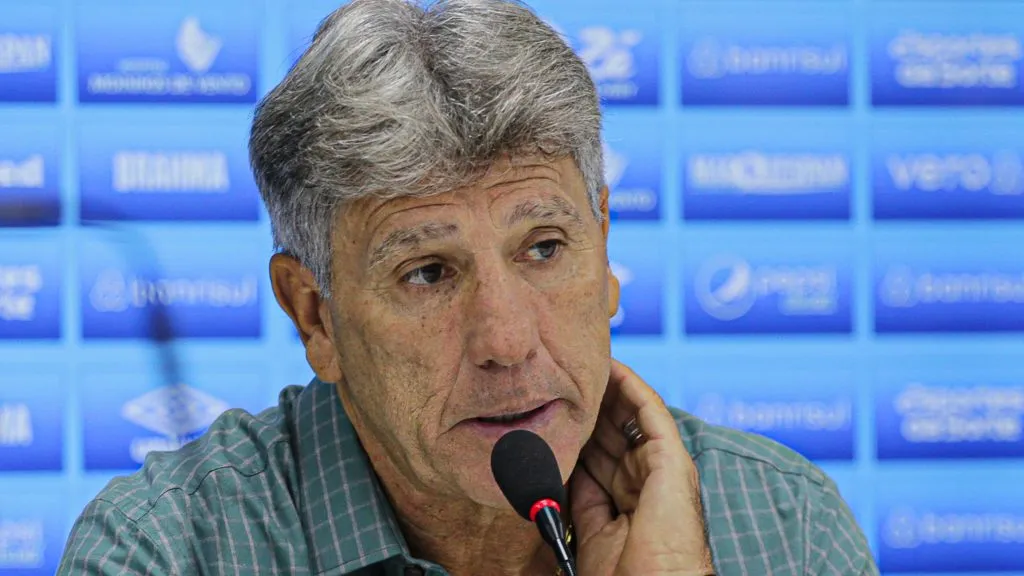 Renato Gaúcho em coletiva do Grêmio
