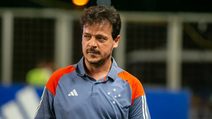 Fernando Diniz, técnico do Cruzeiro, durante partida contra o Flamengo (Foto: Fernando Moreno/AGIF)