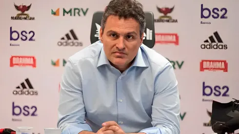 Bruno Spindel durante entrevista coletiva no Flamengo. Foto: Alexandre Vidal/Flamengo