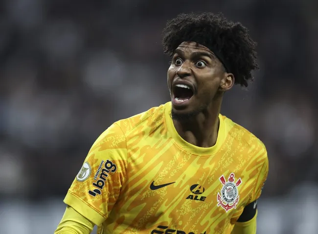 Hugo Souza, goleiro do Corinthians. Photo by Alexandre Schneider/Getty Images