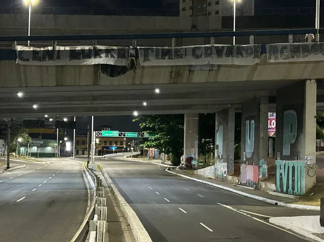 Imagem do viaduto próximo a Fonte Nova (Reprodução/ Yuri Santana)