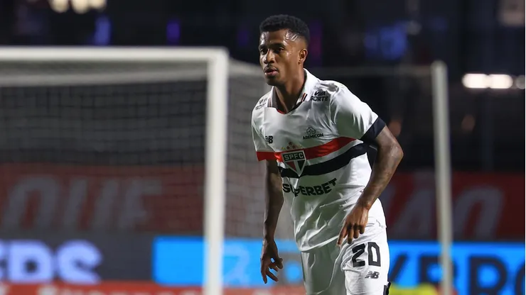 Marcos Antônio, jogador do São Paulo, durante partida contra o Internacional, pelo Brasileirão Betano.