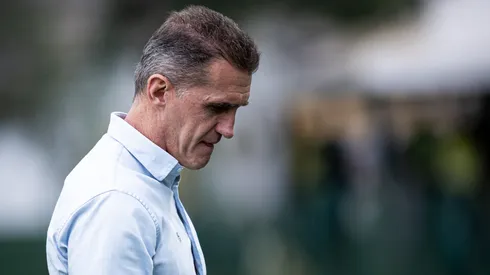Mancini técnico do Goiás durante partida contra o Guarani no estádio Serrinha pelo campeonato Brasileiro B 2024. Foto: Isabela Azine/AGIF