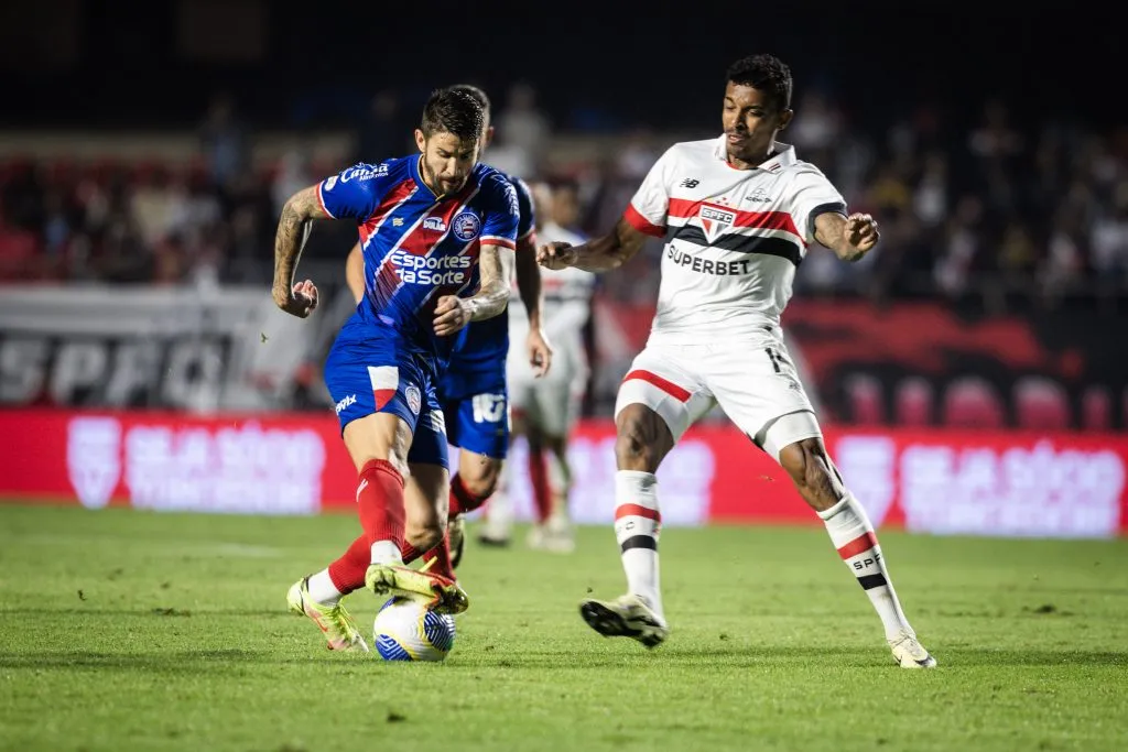 São Paulo e Bahia em partida do primeiro tuno no Brasileirão (Imagem: Rafael Rodrigues/EC Bahia)