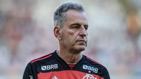 Rodolfo Landim, presidente do Flamengo, antes da partida contra o Madureira (Foto: Thiago Ribeiro/AGIF)