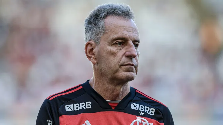 Rodolfo Landim, presidente do Flamengo, antes da partida contra o Madureira (Foto: Thiago Ribeiro/AGIF)