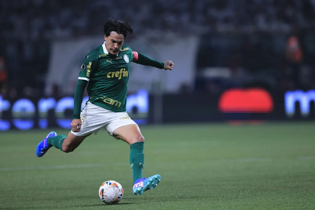 Gustavo Gómez, jogador do Palmeiras, durante partida contra o Botafogo (Foto: Ettore Chiereguini/AGIF