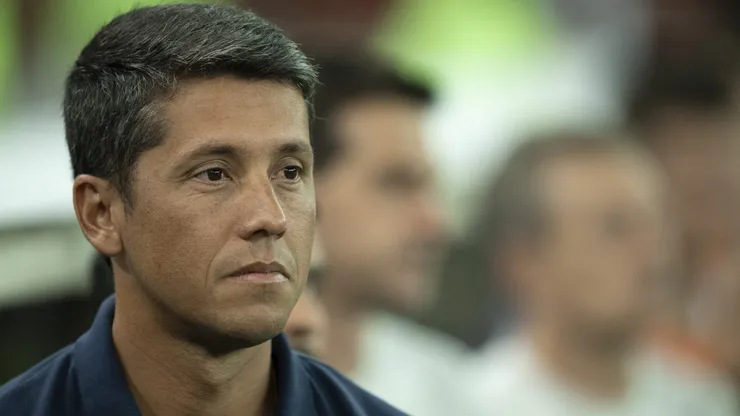 Thiago Carpini tecnico do Sao Paulo durante partida contra o Flamengo no estadio Maracana pelo campeonato Brasileiro A 2024.