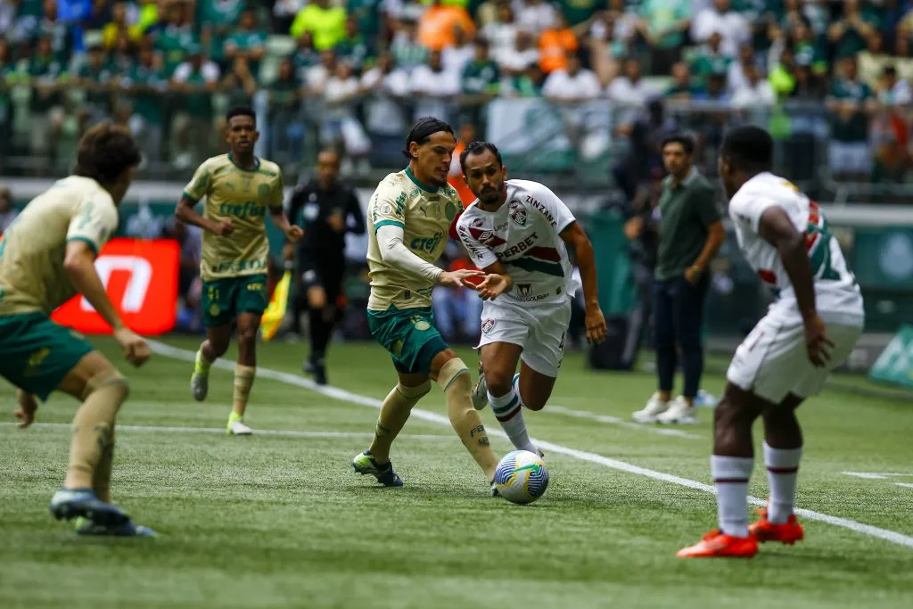 Gustavo Gomez jogador do Palmeiras durante partida contra o Fluminense na Arena Allianz Parque pelo campeonato Brasileiro A 2024. Foto: Marco Miatelo/AGIF