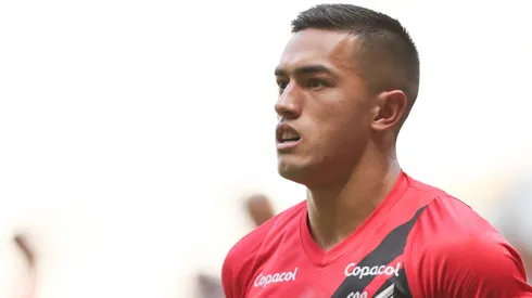 Cuello jogador do Atletico-MG durante partida contra o Athletico-PR no estadio Arena MRV pelo campeonato Brasileiro A 2024.