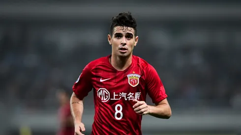 Oscar nº 8 do Shanghai SIPG reage durante a partida do Grupo H da Liga dos Campeões da AFC entre Sydney FC e Shanghai SIPG no Estádio de Xangai em 23 de abril de 2019 em Xangai, China. (Foto de Di Yin/Getty Images)