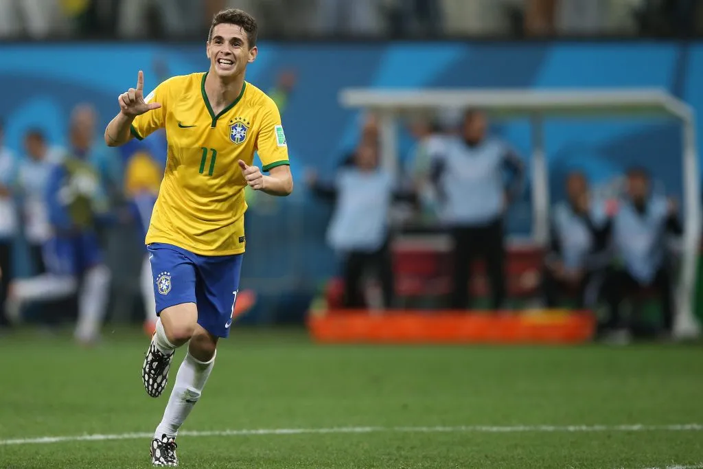 Oscar durante partida contra a Croacia na Arena São Paulo pela Copa do Mundo 2014. . Foto: Fernando Soutello/AGIF